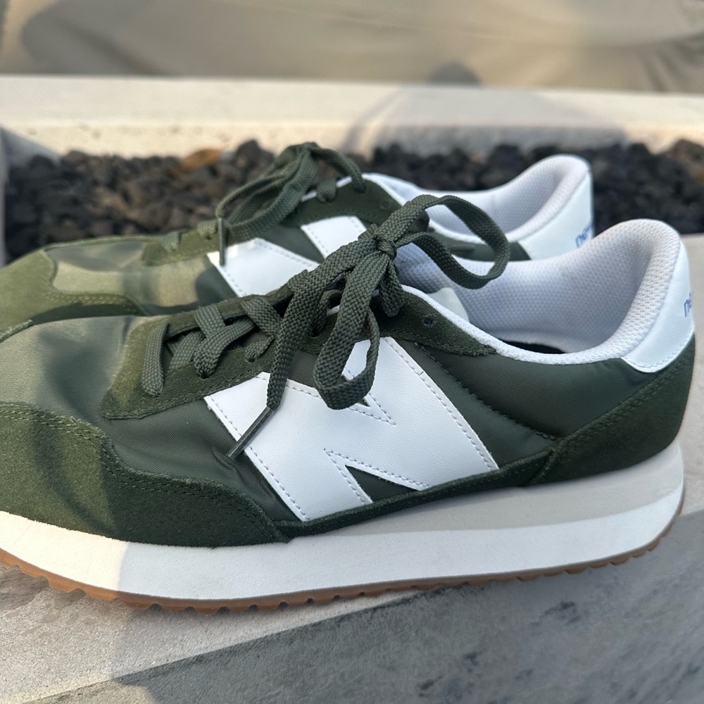 Green and White Sneakers